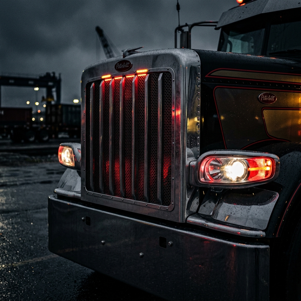 Class 1 MELT Training — semi-truck at night